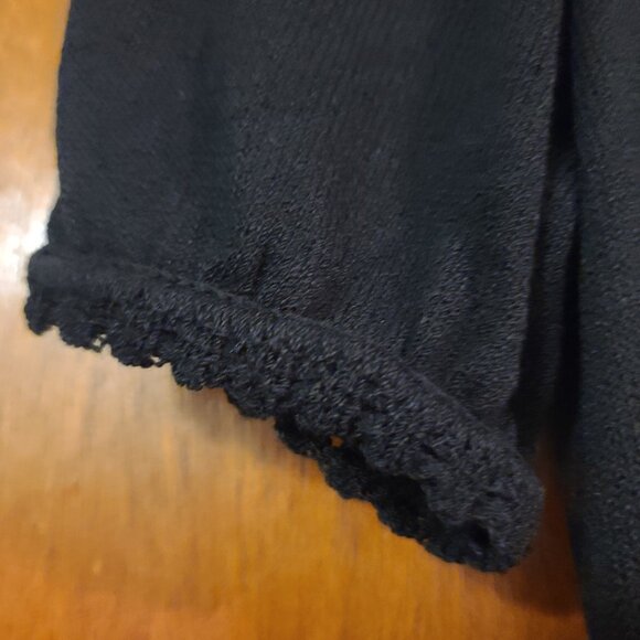 Vintage Castleberry Navy Blue Short Sleeve Knit Long Dress Size 8 - Picture 4 of 5